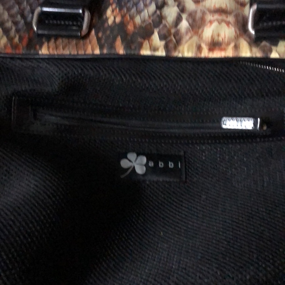 Abbie Snakeskin Pattern Tote with Black Accents - Picture 6 of 7